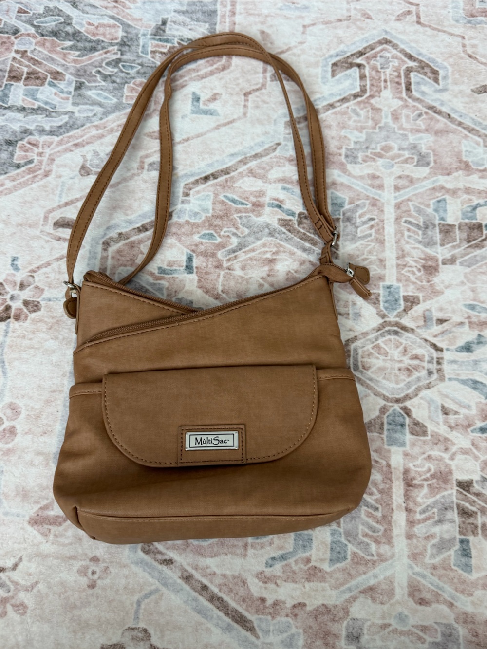 Tan Crossbody Bag - Lightweight Women's Shoulder Purse